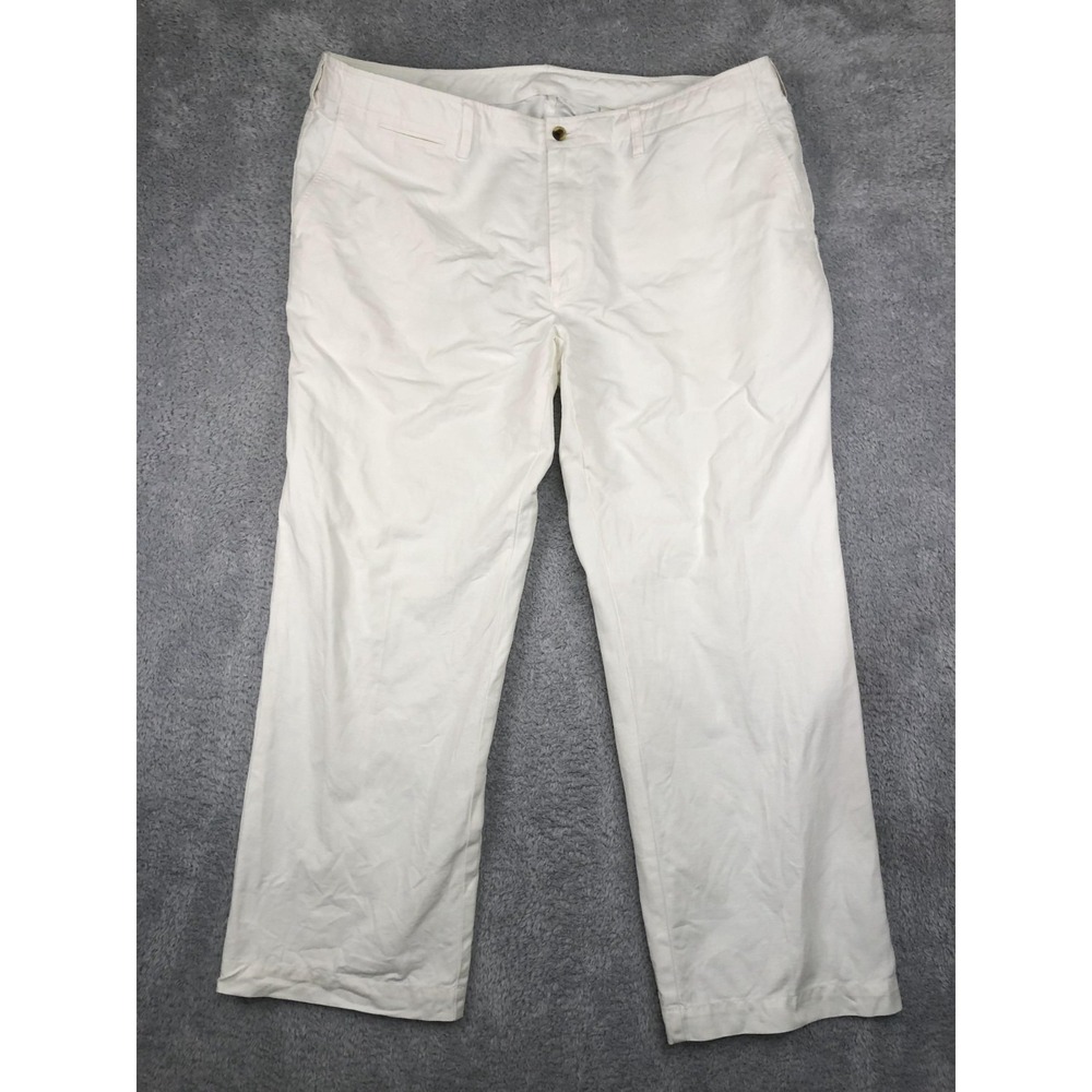 Gant Pants Men's 42x30 Chino Linen White Straight *Flaw